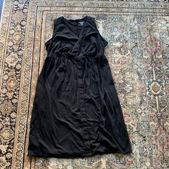 Motherhood Maternity 3 IN 1 NURSING, LABOR & DELIVERY GOWN in black size small - Picture 1 of 11
